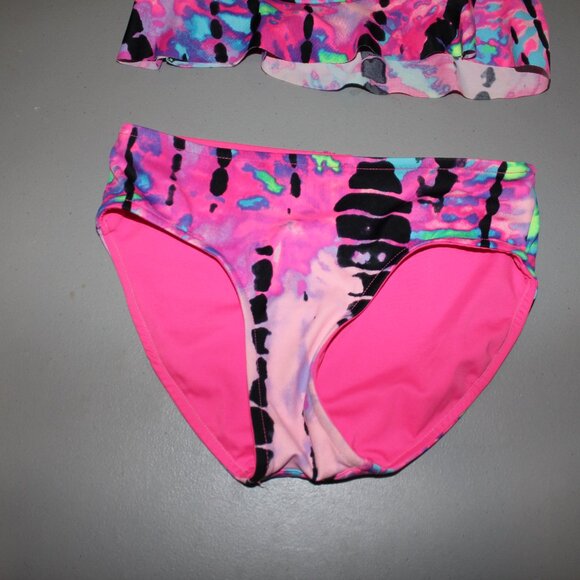 Multi Color 2 Pcs Justice Bikini Swimsuit Size 10 - Picture 3 of 15